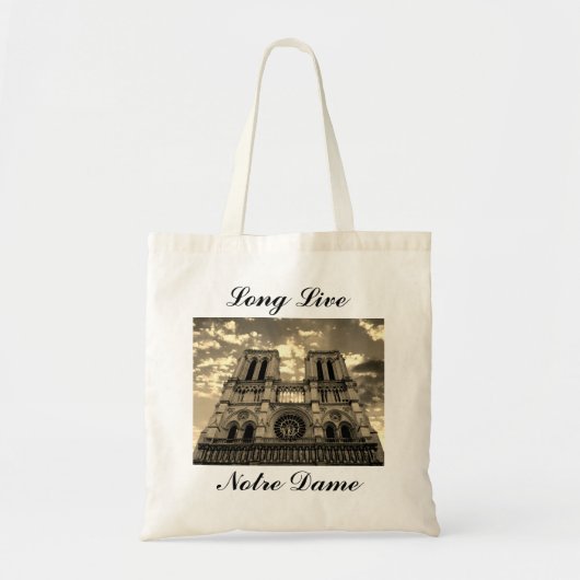 Notre Dame Paris France Cathedral Long Live Tote Bag (Voorkant)