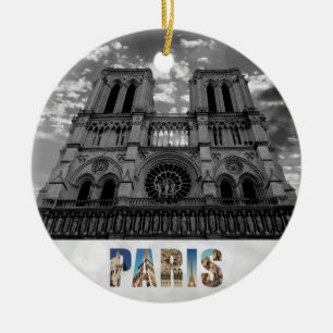 Notre Dame Paris Frankrijk Kerst Keramisch Ornament