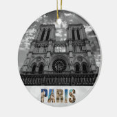 Notre Dame Paris Frankrijk Kerst van de kathedraal Keramisch Ornament (Links)