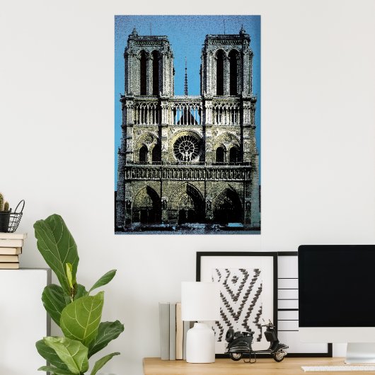 Notre Dame Paris Frankrijk Poster (Thuiskantoor)