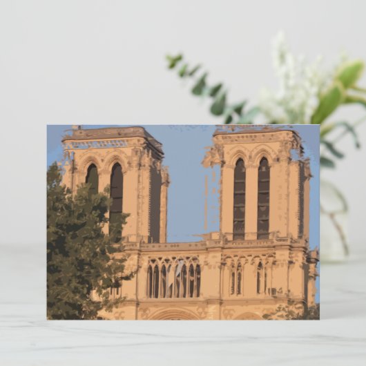 Notre Dame Paris kaart (blanco) (Staand voorkant)