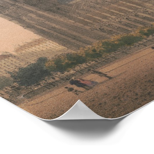 Notre Dame, Paris Lithograaf door Charles Rivière Poster (Hoek)