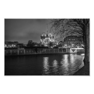 Notre Dame Paris op de Seine - Foto Afdruk