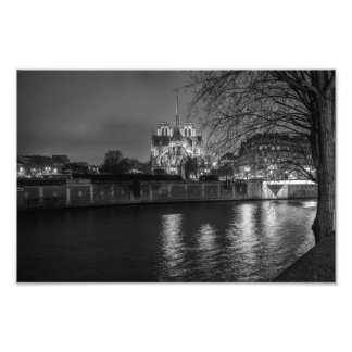 Notre Dame Paris op de Seine - Foto Afdruk