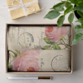 Notre Dame Paris Pink Roses Briefkaart Weefpapier Tissuepapier (Geschenk)
