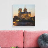Notre Dame Paris stretched canvas Print (Insitu (Woonkamer))