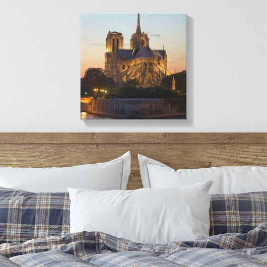Notre Dame Paris stretched canvas Print (Insitu (Slaapkamer))