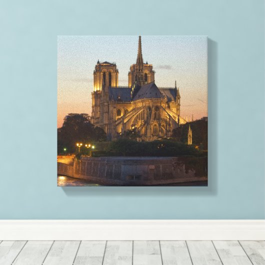 Notre Dame Paris stretched canvas Print (Insitu (Houten vloer))