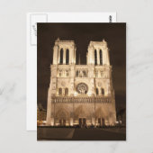 Notre Dame 's nachts Briefkaart (Voorkant / Achterkant)