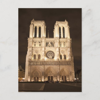 Notre Dame 's nachts Briefkaart