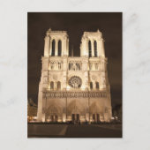 Notre Dame 's nachts Briefkaart (Voorkant)