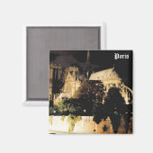 Notre Dame 's nachts. Parijs, Frankrijk. Magneet (Voorkant / Achterkant)