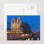 Notre Dame tijdens het Briefkaart van de (Voorkant / Achterkant)