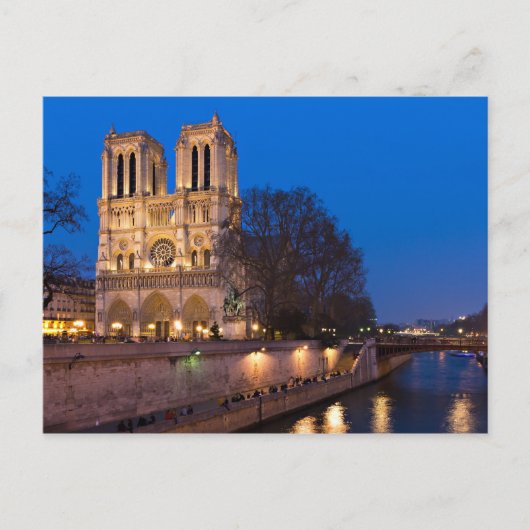 Notre Dame tijdens het Briefkaart van de (Voorkant)