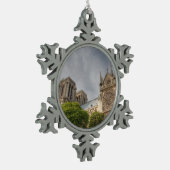 Notre Dame Tin Sneeuwvlok Ornament (Links)
