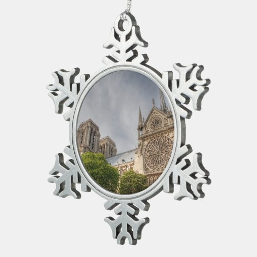 Notre Dame Tin Sneeuwvlok Ornament (Rechts)
