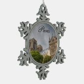 Notre Dame Tin Sneeuwvlok Ornament (Links)