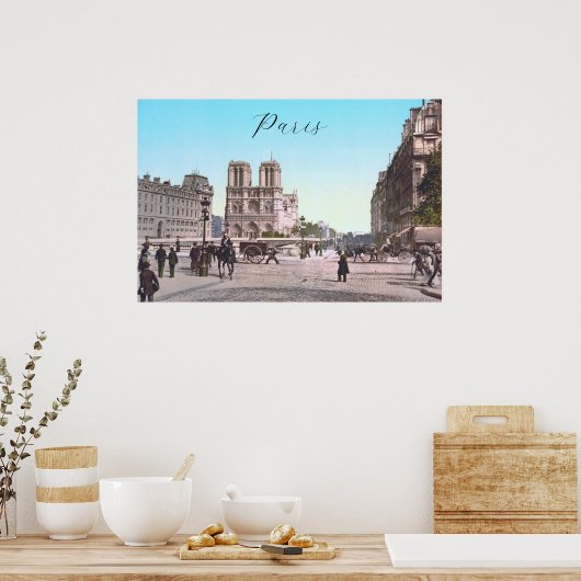 Notre-Dame van Parijs (1890) Poster (Keuken)