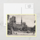 Notre Dame, Vintage Parijs Briefkaart (Voorkant / Achterkant)