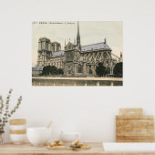 Notre Dame, Vintage Parijs Poster (Keuken)