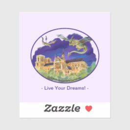 Notre Dame Vinyl Sticker - Dromen (Diverse Maten)