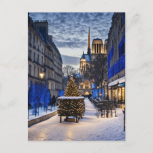 Notre Dame Winter Scene Briefkaart