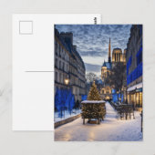 Notre Dame Winter Scene Briefkaart (Voorkant / Achterkant)