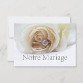Notre Mariage - Franse trouwuitnodiging Kaart (Voorkant)