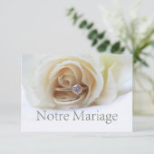 Notre Mariage - Franse trouwuitnodiging Kaart (Staand voorkant)