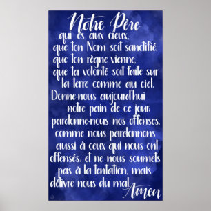 Notre Père (Het gebed van de Heer in het Frans) Poster