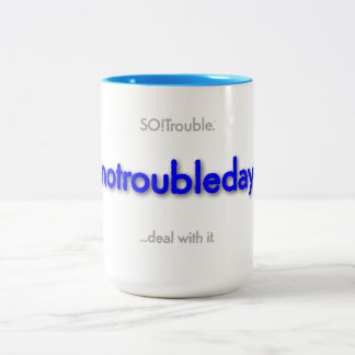 notroubleday! Two-Tone coffee mug Tweekleurige Koffiemok