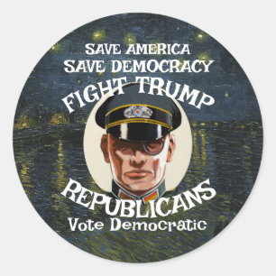 NoTrump Republikeinse Partij Afstudeerfeest Pensio Ronde Sticker
