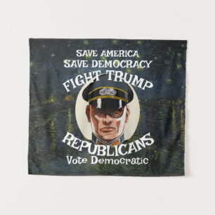NoTrump Republikeinse Partij Afstuderen Pensioen B Wandkleed