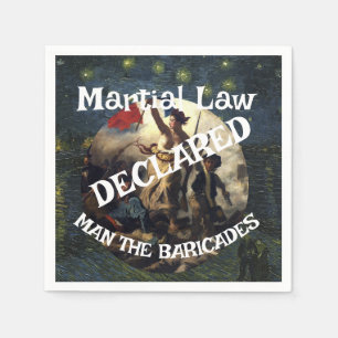 NoTRUMP VERKLAART MARTIAL LAW MAN BARRICADEERT ZIC Servet