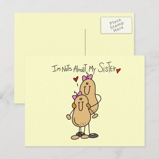 Nots over mijn zuster T-shirts en cadeautjes Briefkaart (Voorkant / Achterkant)