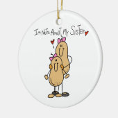 Nots over mijn zuster T-shirts en cadeautjes Keramisch Ornament (Links)