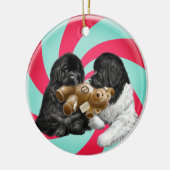 Notta Bear Candy Cane Keramisch Ornament (Links)