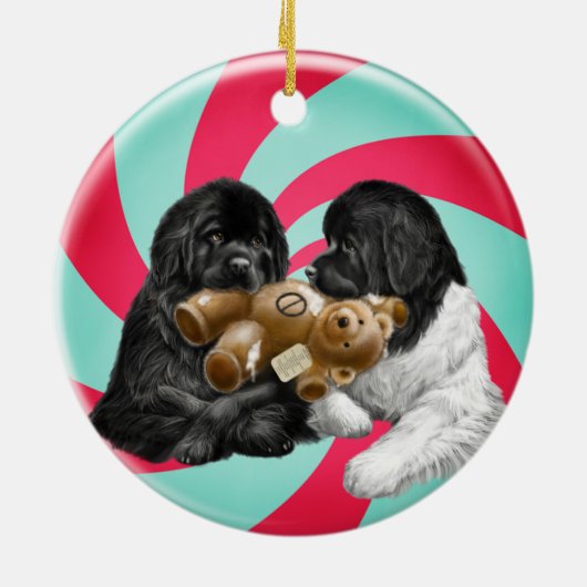 Notta Bear Candy Cane Keramisch Ornament (Achterkant)