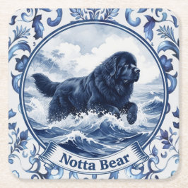 Notta Bear Delft Blue Newfoundlander Kartonnen Onderzetters