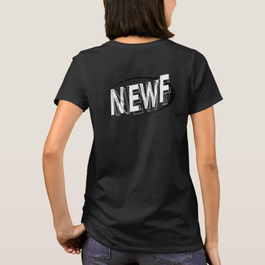 Notta Bear NEWF logo T-shirt Z&W (Achterkant)