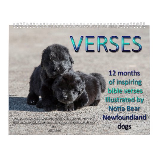 Notta Bear Newfoundlanders Verzen Kalender (Hoes)