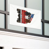 Notta Bear Newfoundlands – Patriottische Pick-up Spandoek (Buitenkant Gebouw)