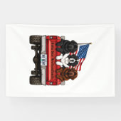 Notta Bear Newfoundlands – Patriottische Pick-up Spandoek (Horizontaal)