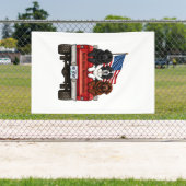 Notta Bear Newfoundlands – Patriottische Pick-up Spandoek (Insitu)