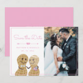 Notten over elkaar de paarfoto sparen de Datum Kaart (Voorkant / Achterkant)