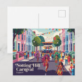 Notting Hill Carnival Engeland Briefkaart (Voorkant / Achterkant)