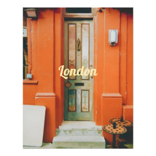 Notting Hill deurkruk, Londen, UK Flesopener Foto Afdruk
