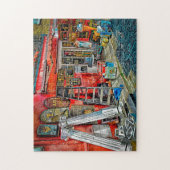 Notting Hill Londen. Legpuzzel (Verticaal)