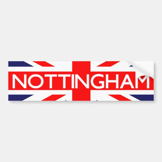 Nottingham: Britse vlag Bumpersticker (Voorkant)