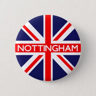Nottingham: Britse vlag Ronde Button 5,7 Cm